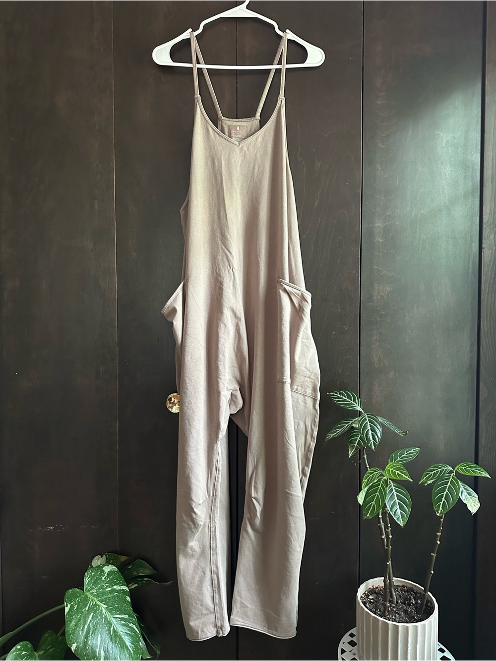 FP Movement by Free People Taupe Hot Shot Onesie
